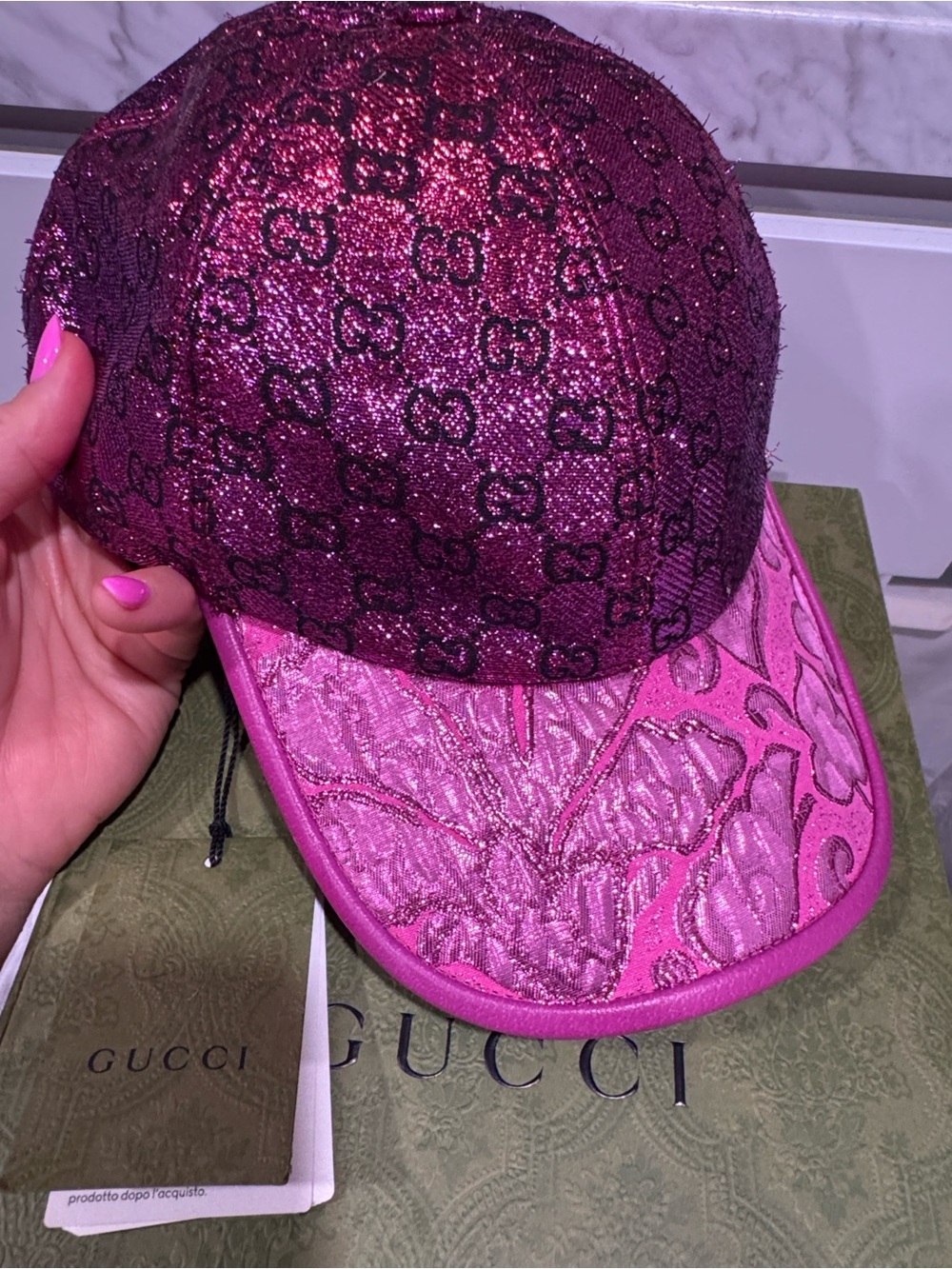 Gucci 59cm Santa Barbara GG Monogram hat